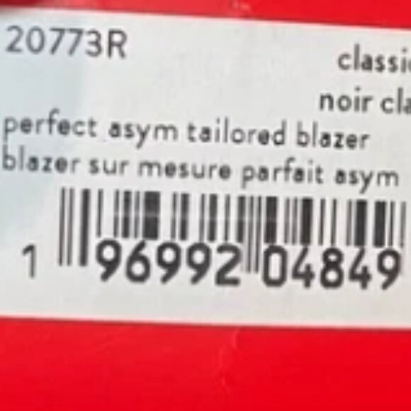 NWT Spanx Ponte Asymmetrical Blazer Black - Size Small - Picture 5 of 6